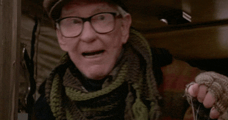 A gif of an old man saying 