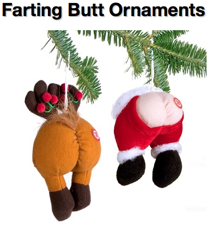 Farting Butt Ornaments