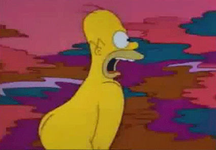 Homer Simpson running