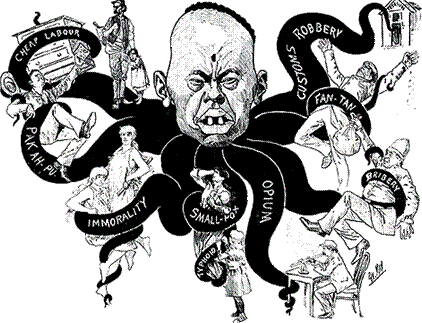 Anti Chinese cartoon from 1886