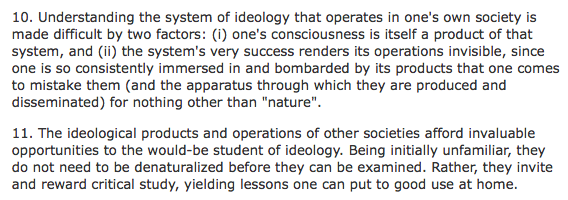 the understanding of the system of ideology
