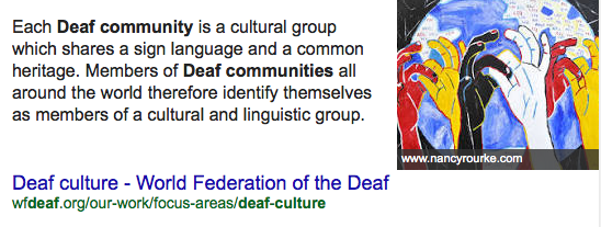 The definition of Deaf community