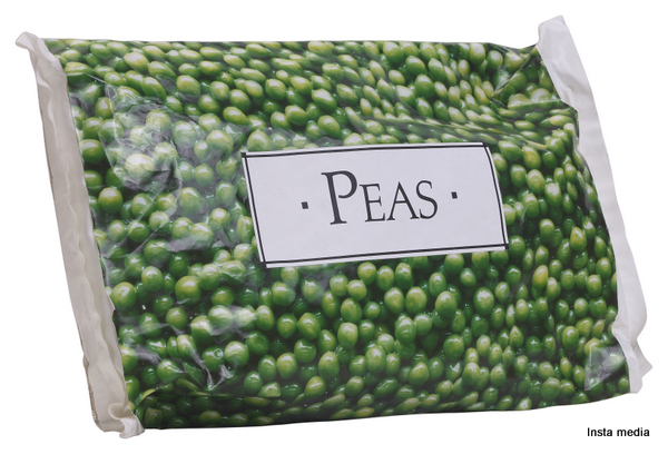 A bag of frozen peas
