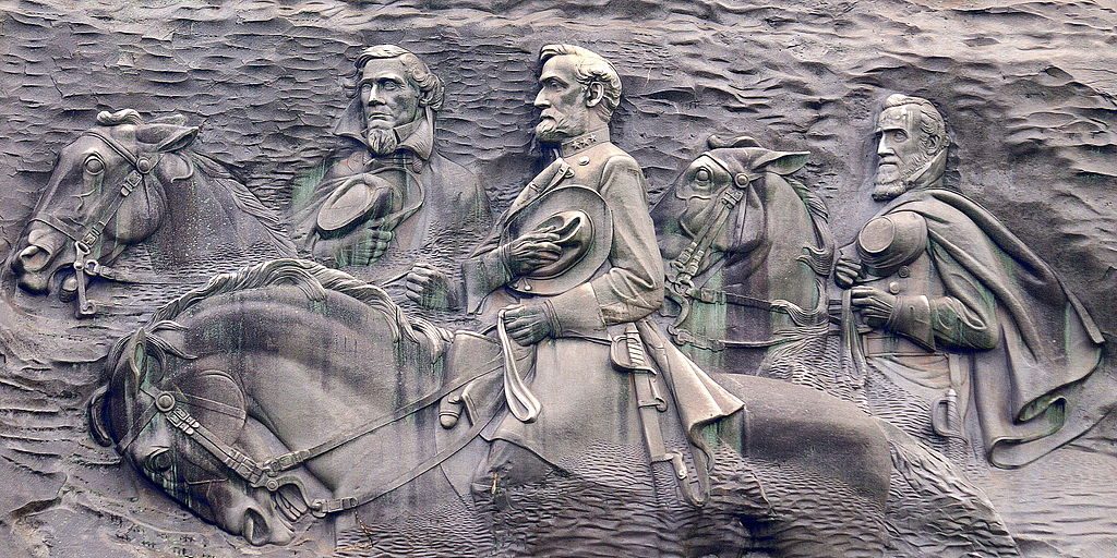Confederate memorial carving on Stone Mountain